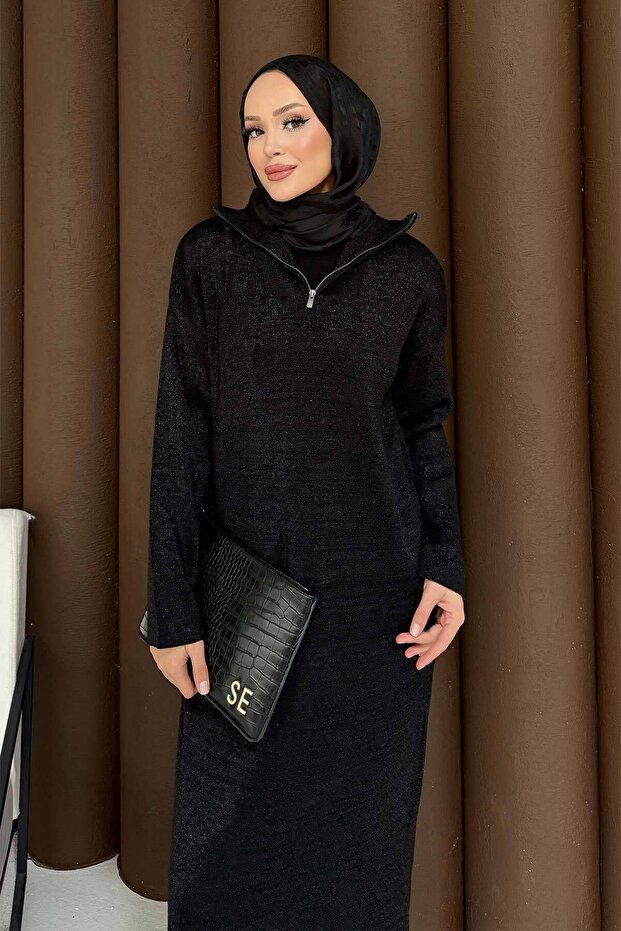 Simli Triko Elbise 32-7510 - 7