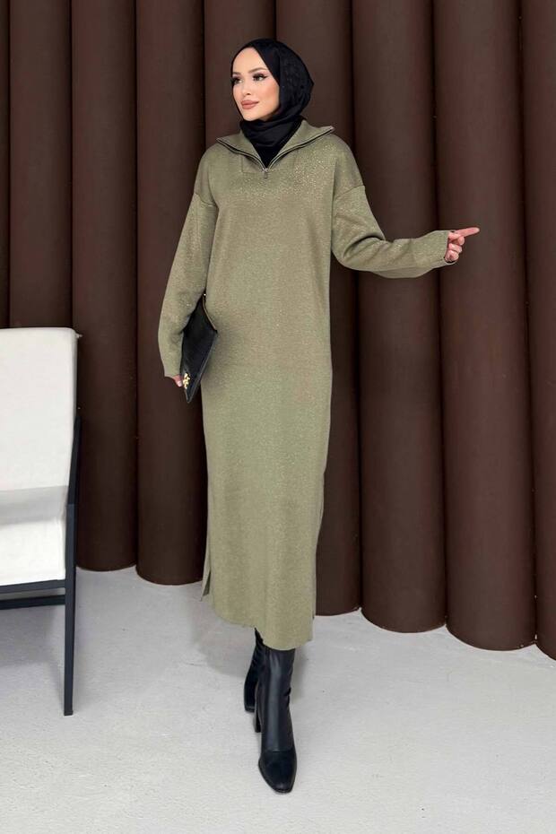 Simli Triko Elbise 32-7510 - 4