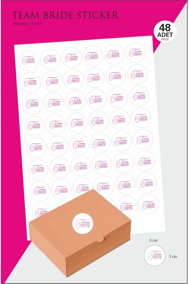 Team Bride Sticker 3 cm - 1