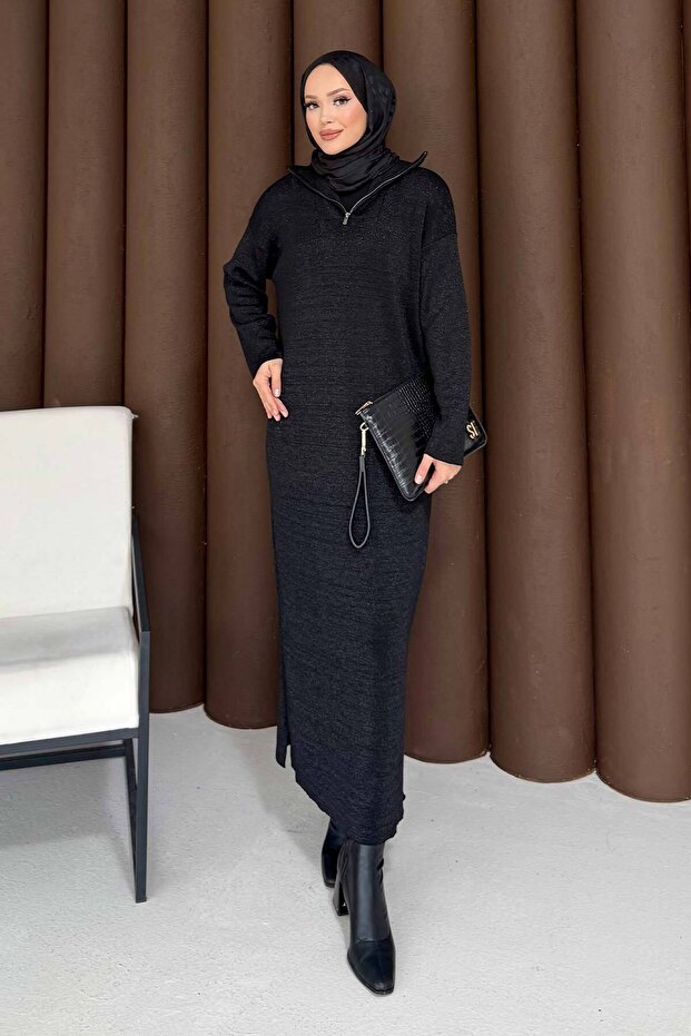 Simli Triko Elbise 32-7510 - 3