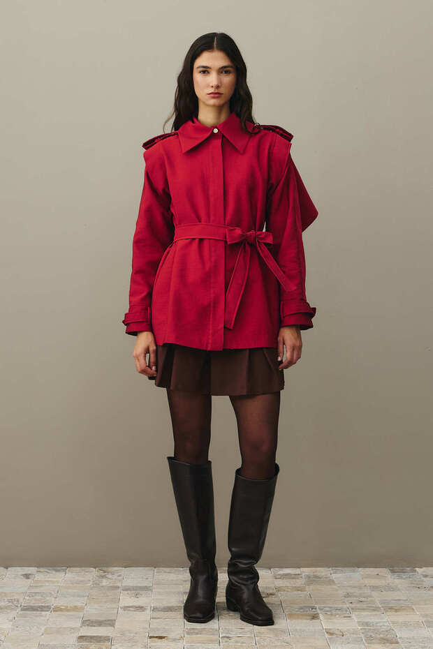 Epaulet Jacket Red - 7