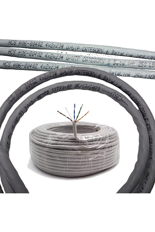 u/utp Cat 6 LS0H Gri Renk Data Kablosu ( H06-00402-DP0 ) - 3