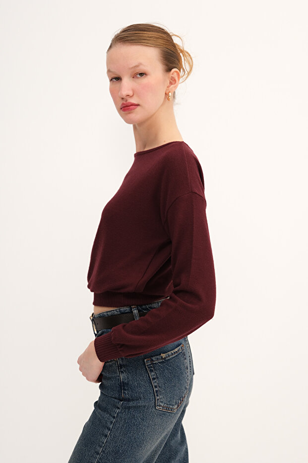 Kayık Yaka Basic Bluz B12260 - 4