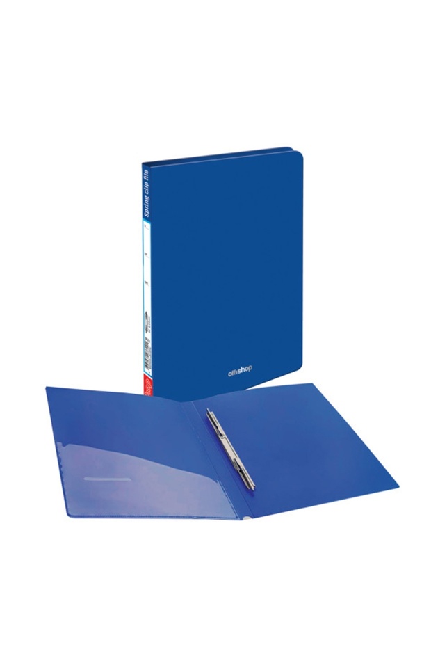 A4 folder with mechanism, blue - - 1