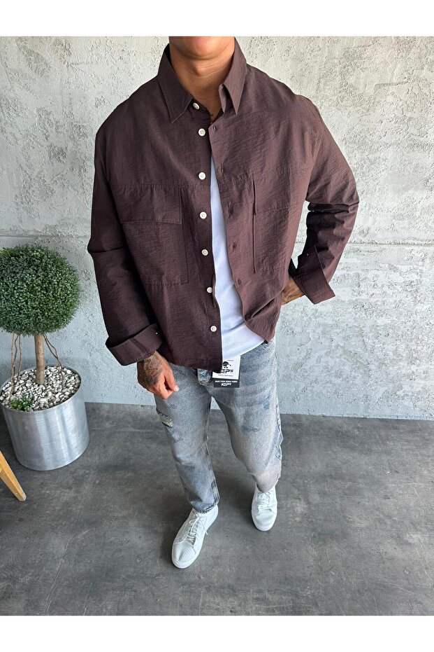 سترة ربيعية بنية اللون - 2