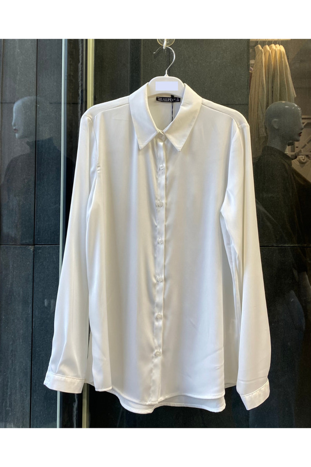 Saten Yüzeyli Fitted Gömlek - 3