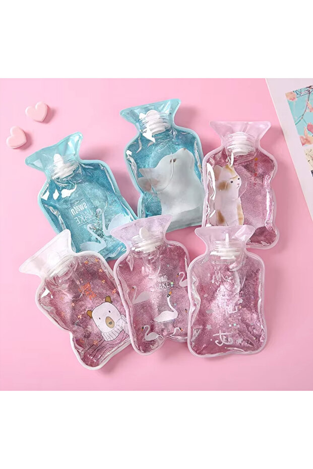 Simli Şeffaf Mini Sıcak Su Torbası | Simli Mini Sıcak Su Torbası 12 x 18 cm - 3