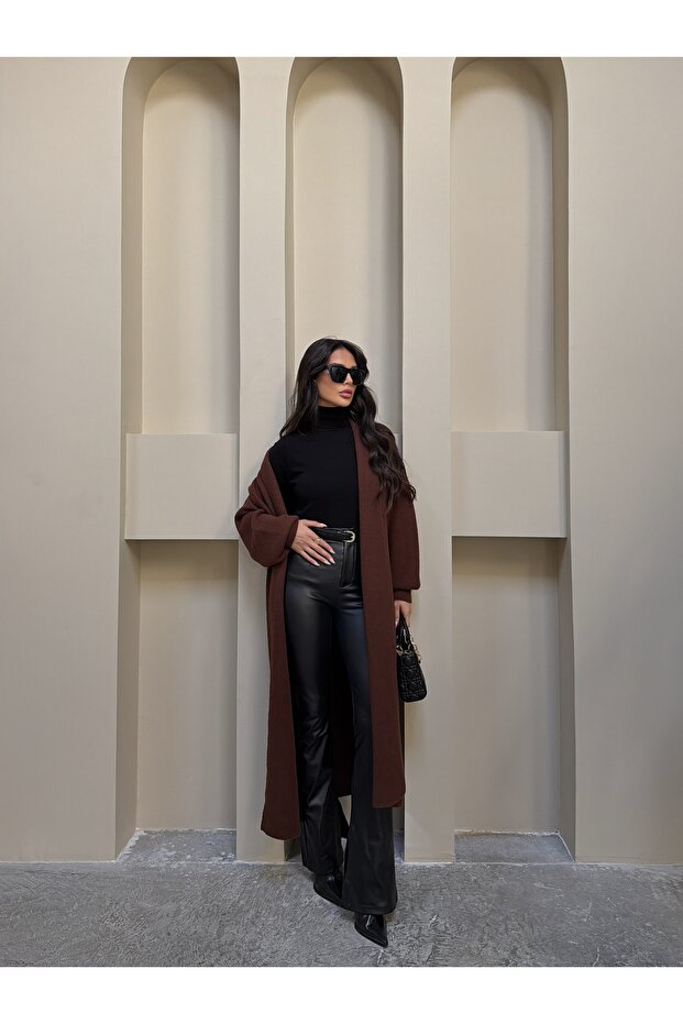 Yumuşak Dokulu Triko Uzun Hırka - 4