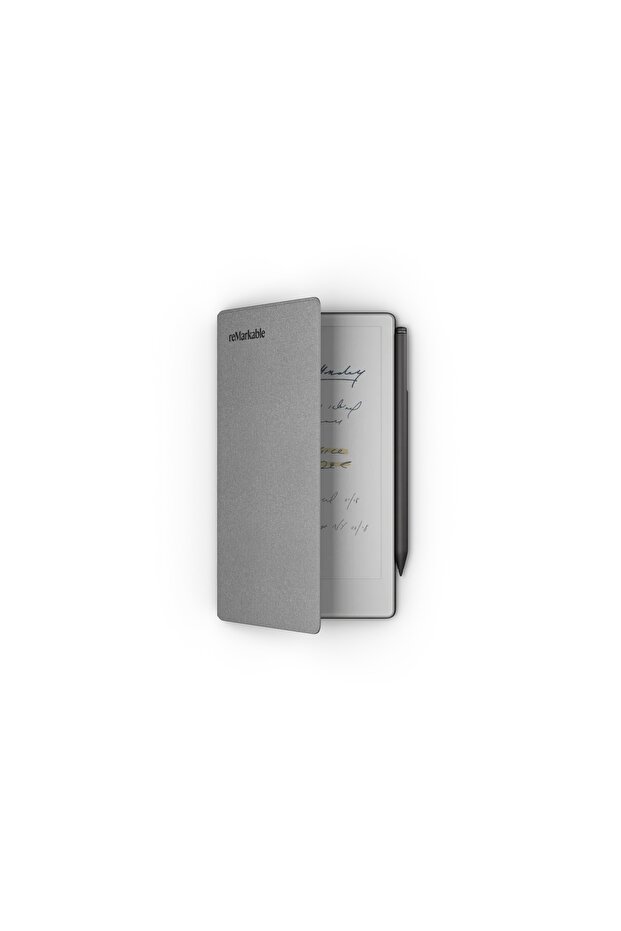 Paper Pro Move + Marker Plus Kalem + Polimer Dokuma Gri Kılıf - 3