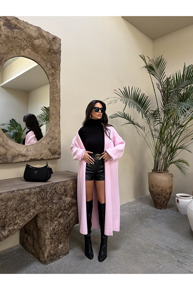 Yumuşak Dokulu Triko Uzun Hırka - 7