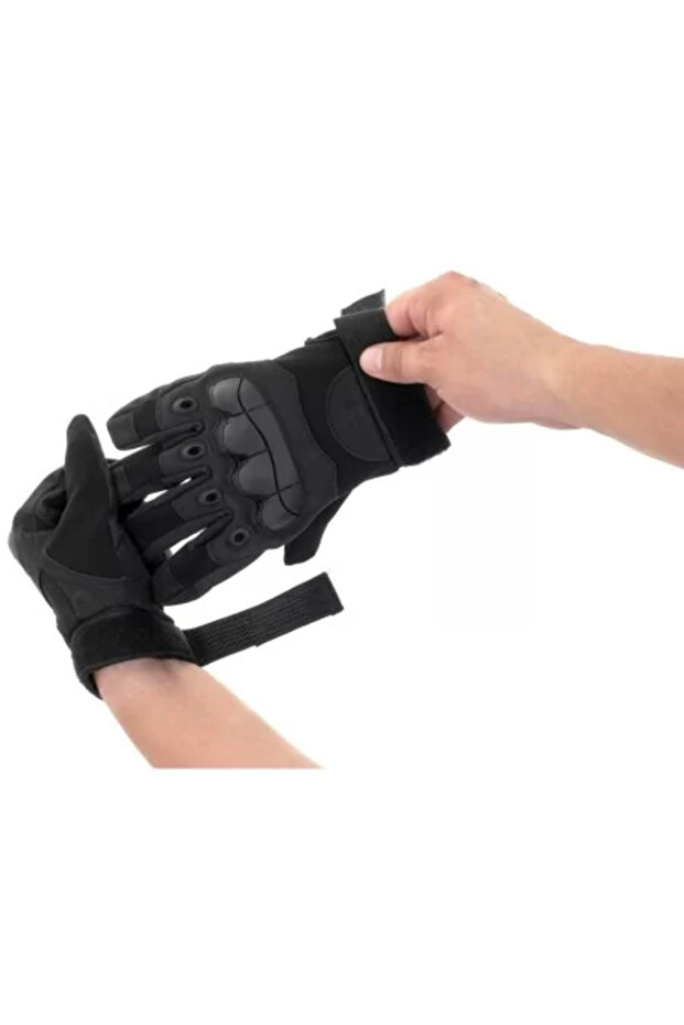 Tactical Gloves with Protective Elements, Size XL, Black - 3