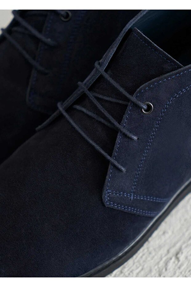 Coe Lacivert Renk Süet Bot - 3