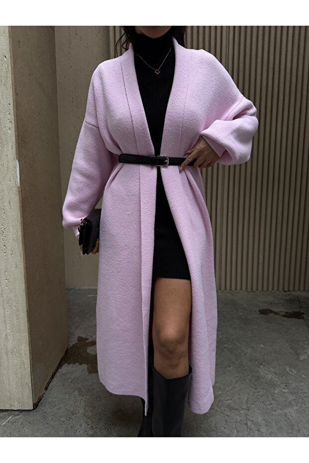 Yumuşak Dokulu Triko Uzun Hırka - 6