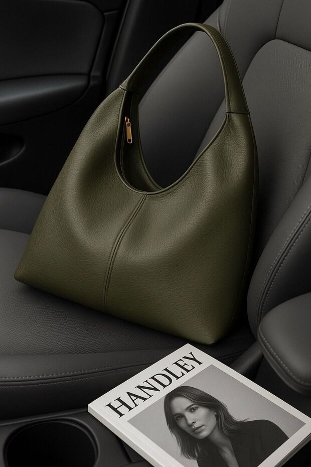 Premium Women's Casual Leather Textured Large Size Shoulder Bag