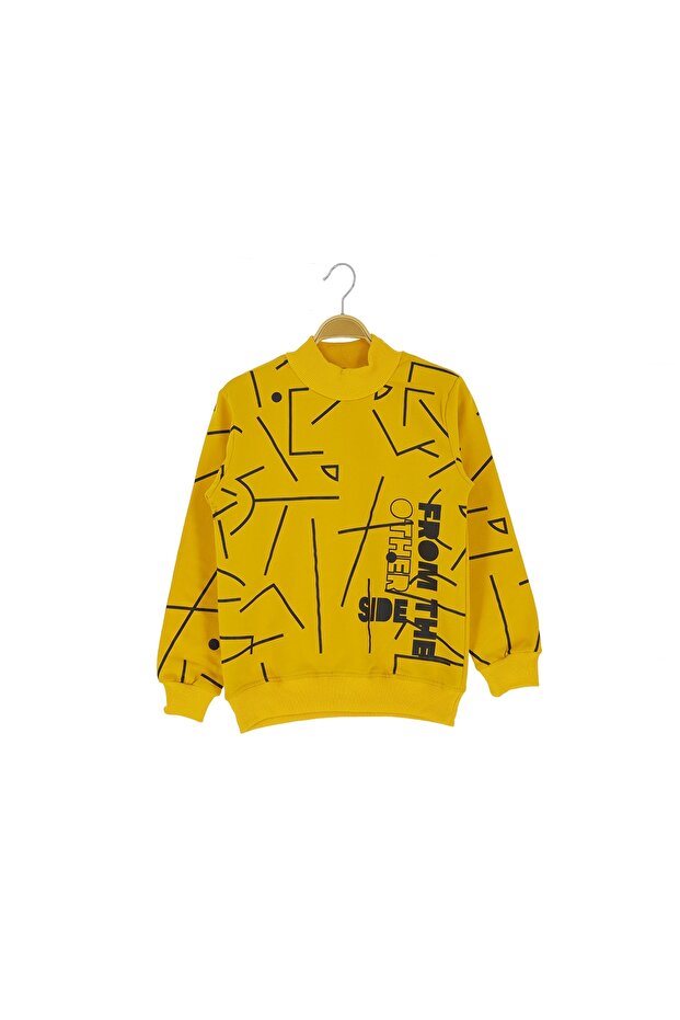 Atabay 173-10-25 Boy's Sweatshirt with Fish Collar from the Printed 2-Strand Chardony, Age 5/8