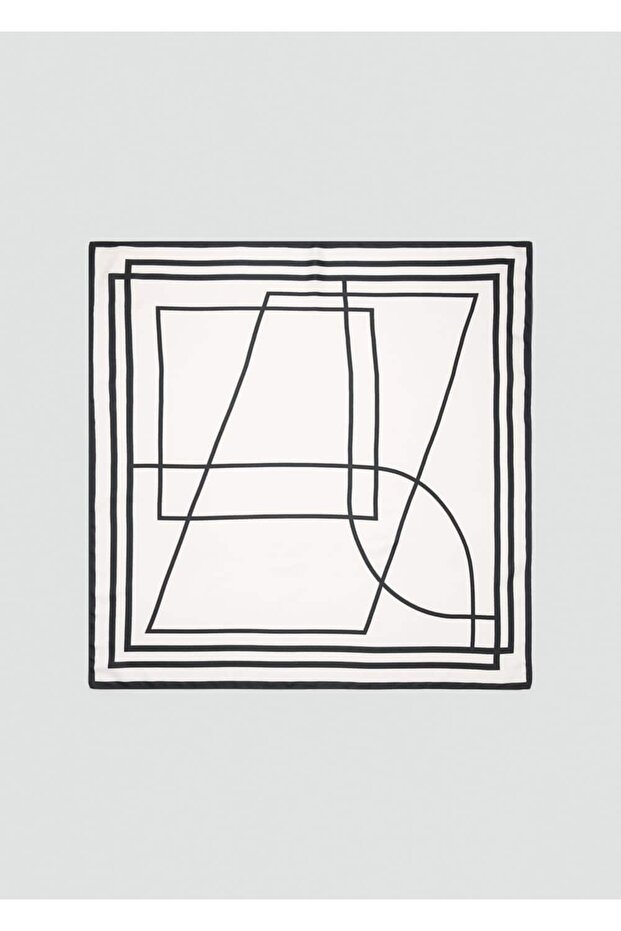 Geometrik desenli fular - 2