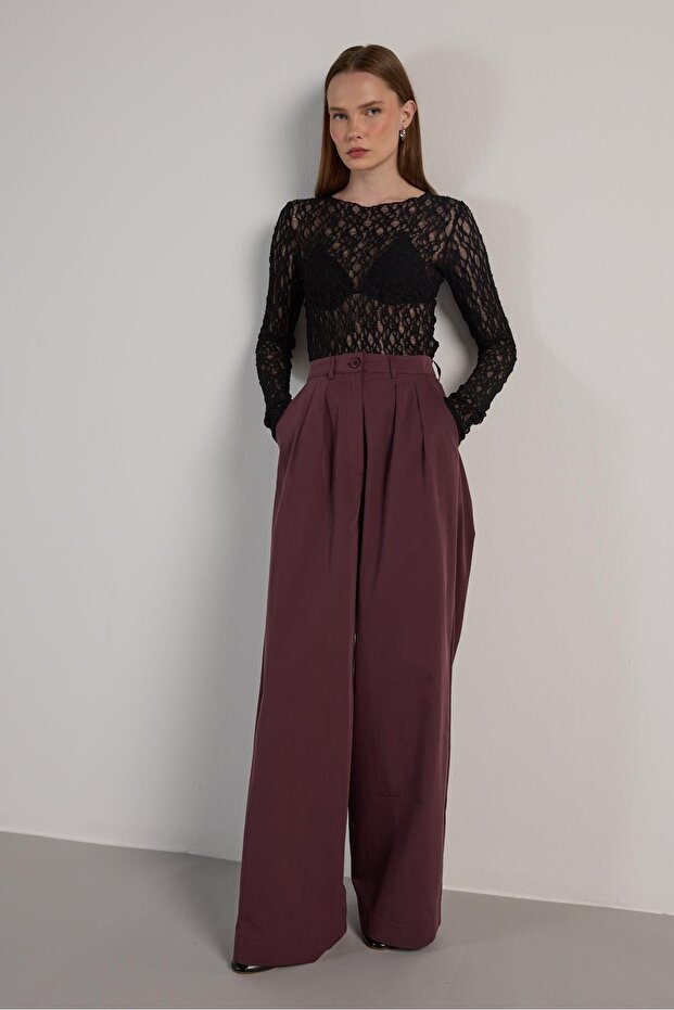 Women's Plum Premium Palazzo Pants 30016