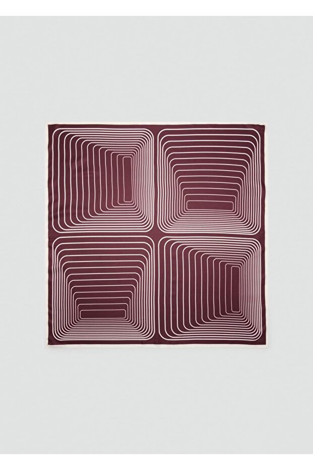 Saten kareli fular - 2