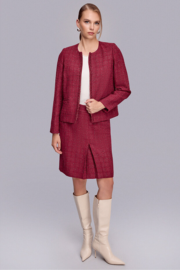 Bordo Tüvit Ceket - 3