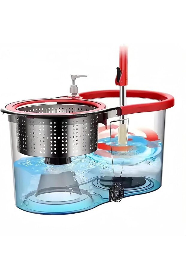 Spin Mop and Bucket with Wheels, Extendable Handle,360 Spinning Mop for Floor Cleaning Includes 2 Mi - 2