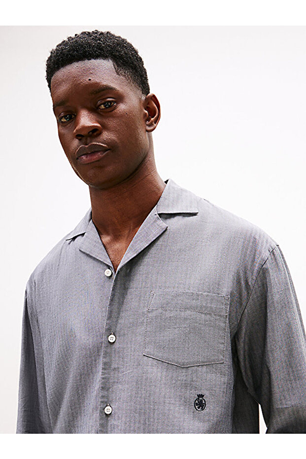 erkek herringbone pijama set - 2