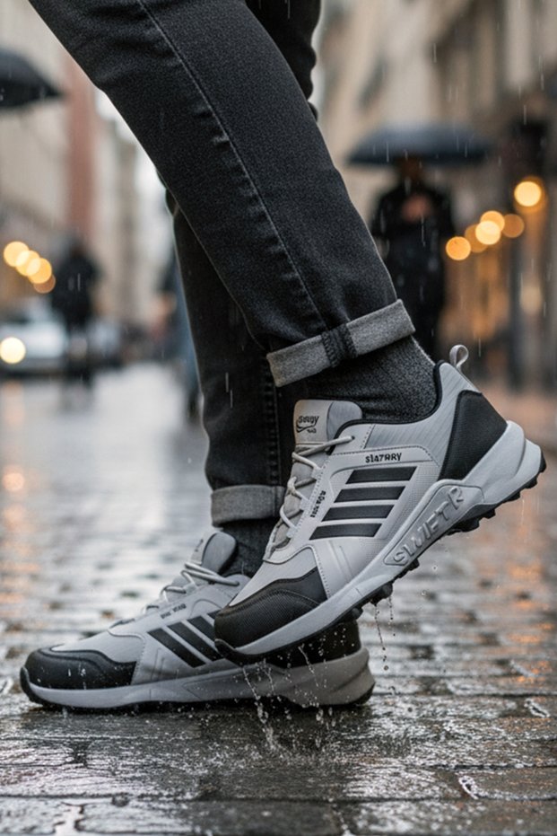 Sneaker Sports Shoes Ice Black Line Casual Comfortable Quality Lace-Up Orthopedic Suitable for Winter