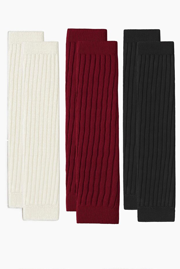 3 Çift Basic Kalın Pamuk Karışımlı Tozluk - 1