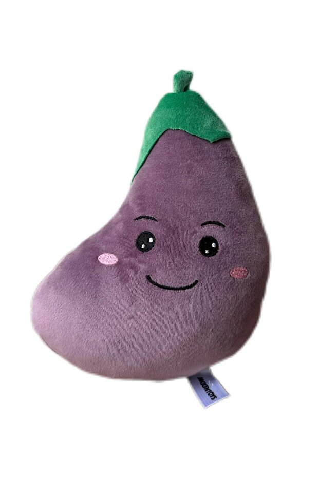Plush Eggplant Figured Pillow 25 cm
