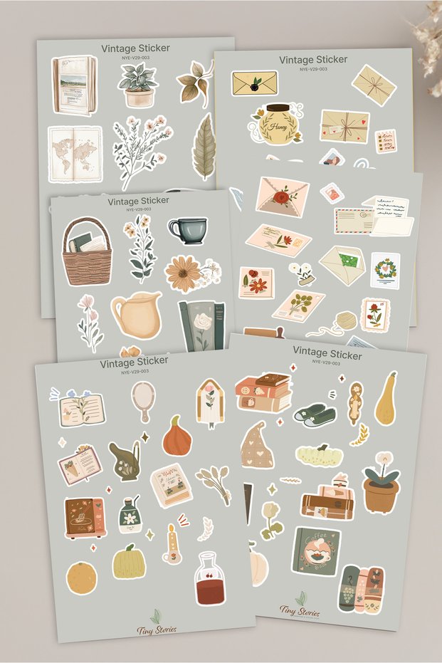Vintage Sticker 6 Sheets