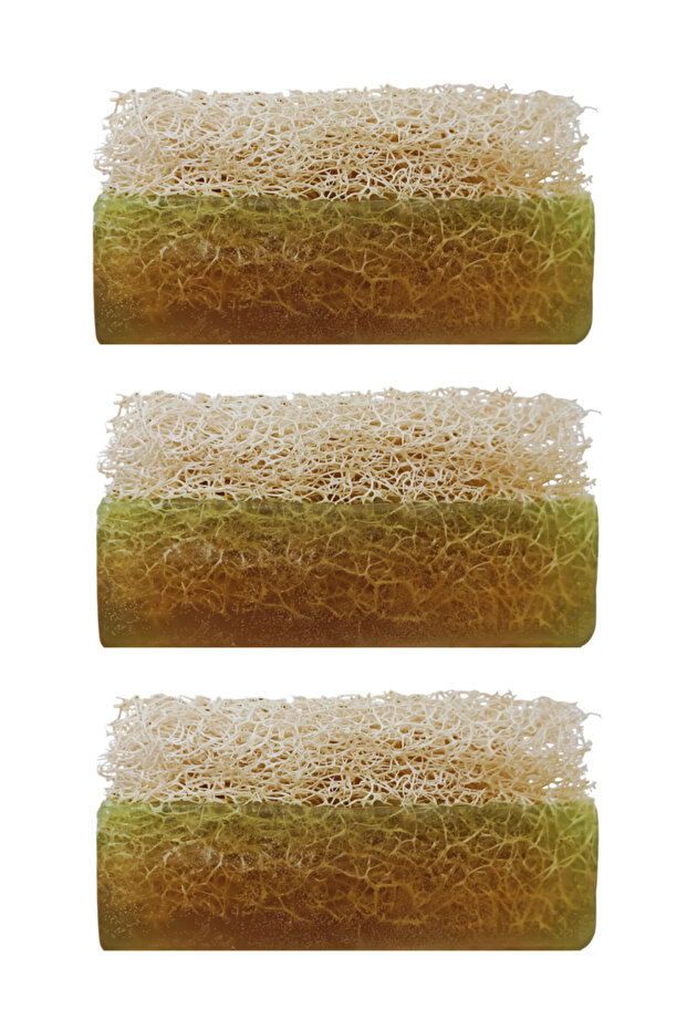 Set of 3 Pumpkin Fiber Seaweed Soap (Peeling Effect)