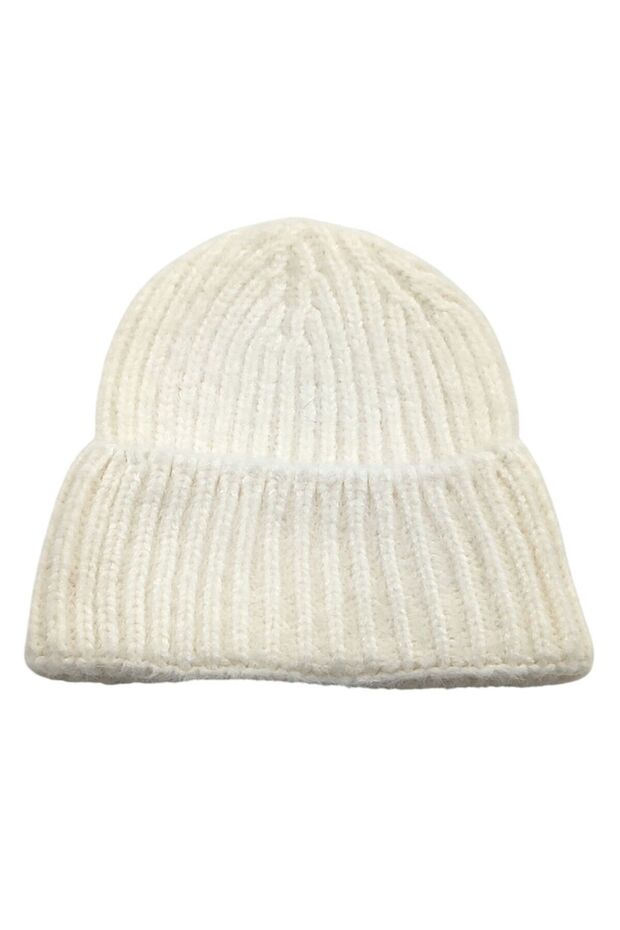 Winter Soft Textured Knitwear Knitted Thick Ribbed Beanie