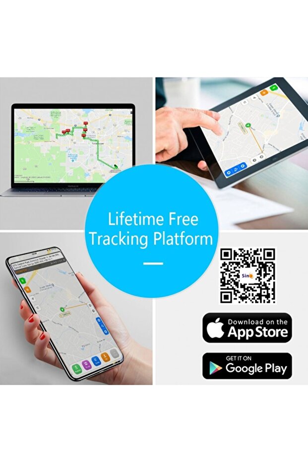 GPS Tracker OBD SIM 4G - Free Mobile APP or SMS-Real-time Tracking, Internal Battery - 2