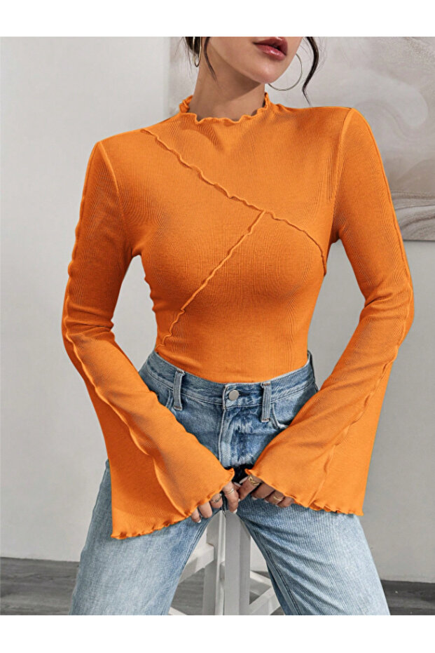 kadın ispanyol kol bluz - 1