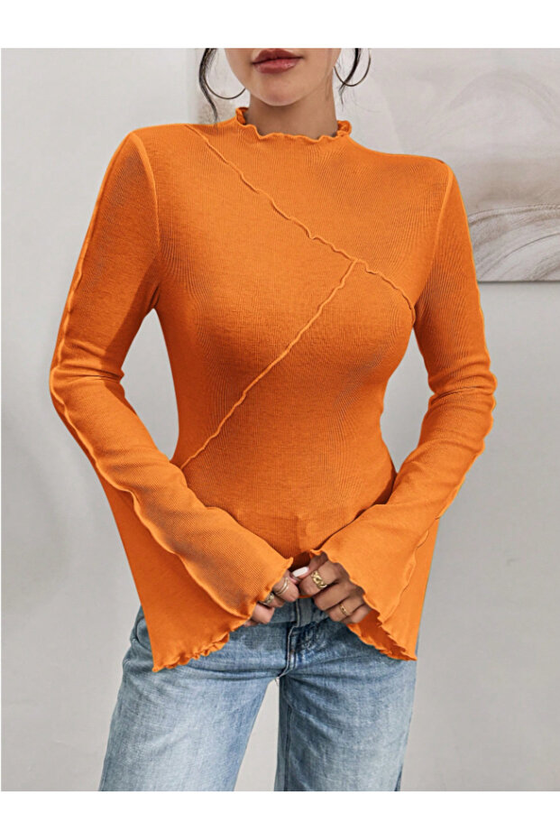 kadın ispanyol kol bluz - 4