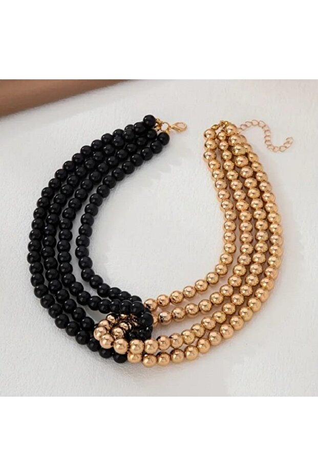 Donna Katmanlı Boncuklu Kolye Modeli - 2