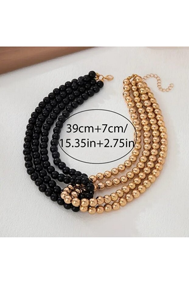 Donna Katmanlı Boncuklu Kolye Modeli - 3