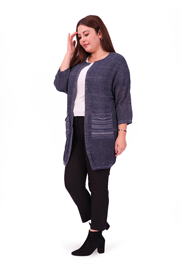 KADIN GÜNLÜK UZUN SİMLİ TRİKO HIRKA - 3