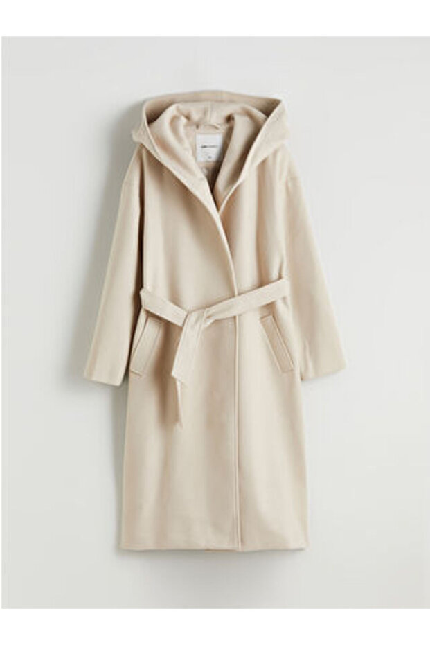 LCW ModestBej Kapüşonlu Kadın Kaşe Kaban - 2