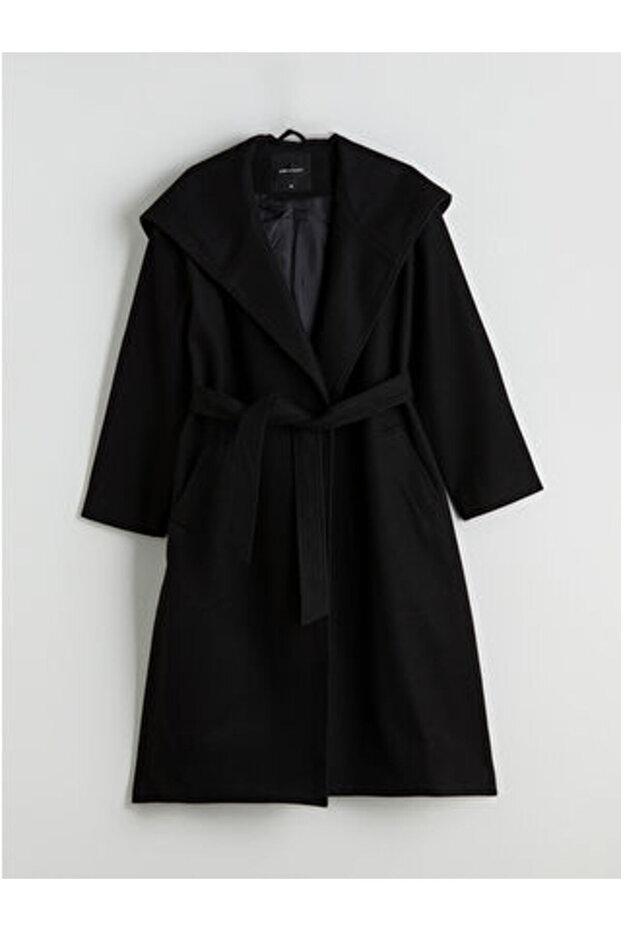 LCW ModestBej Kapüşonlu Kadın Kaşe Kaban - 3