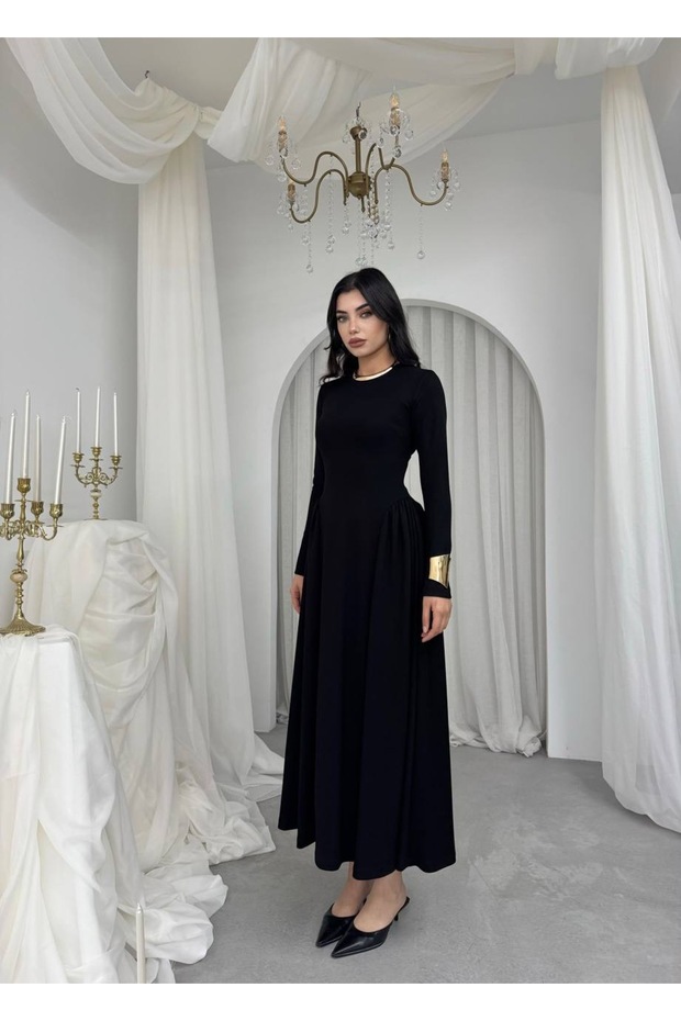 Modal Piliseli Kadın Elbise - 2