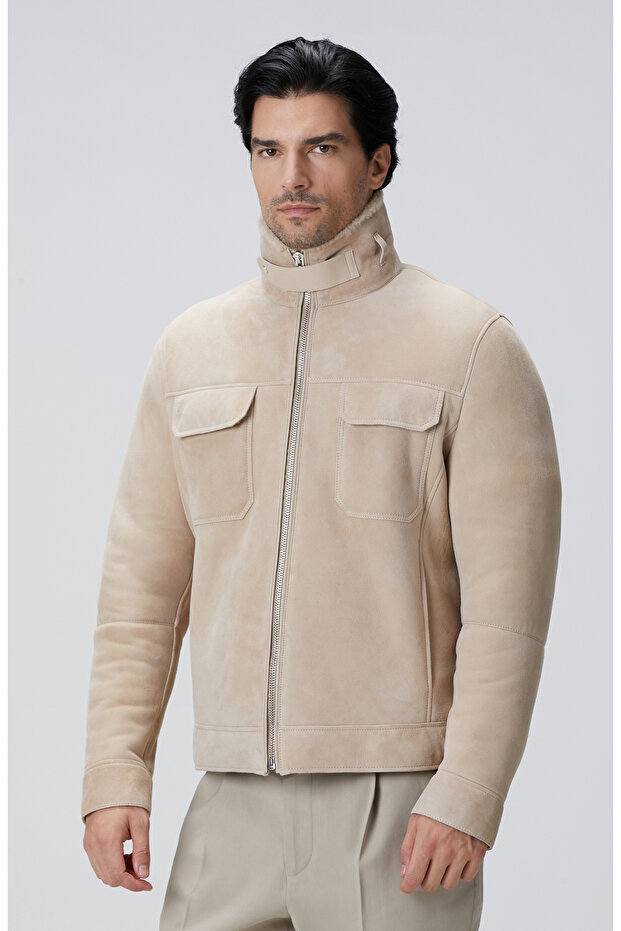 Limited Bej Deri Mont - 5