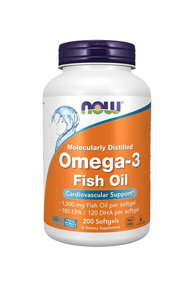 Omega-3 Fish Oil, Molecularly Distilled Softgels