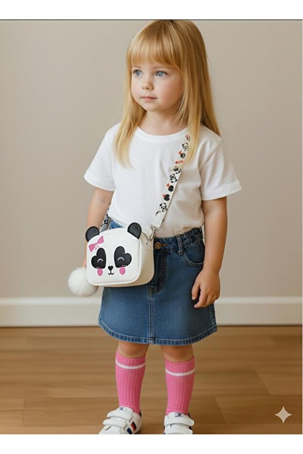 Girl's Bag with Pompom Detail
