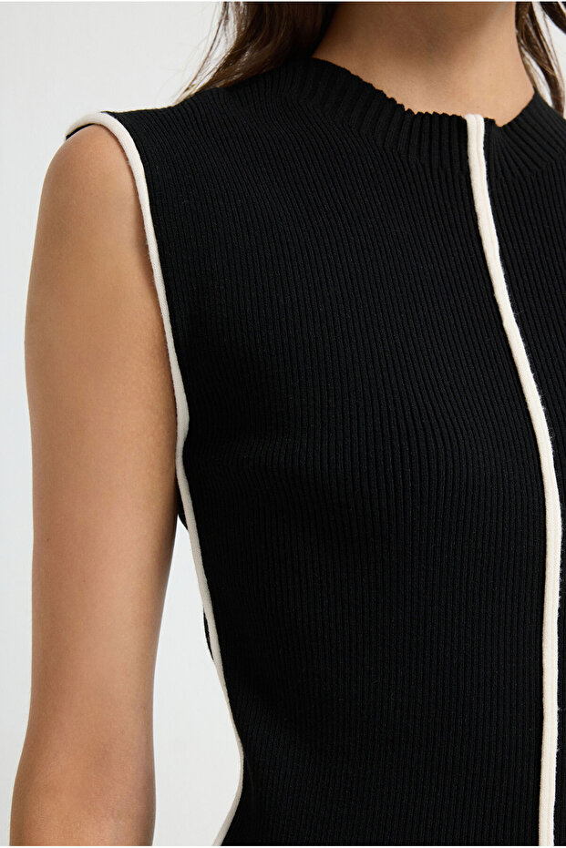 Kolsuz Triko Bluz - 2