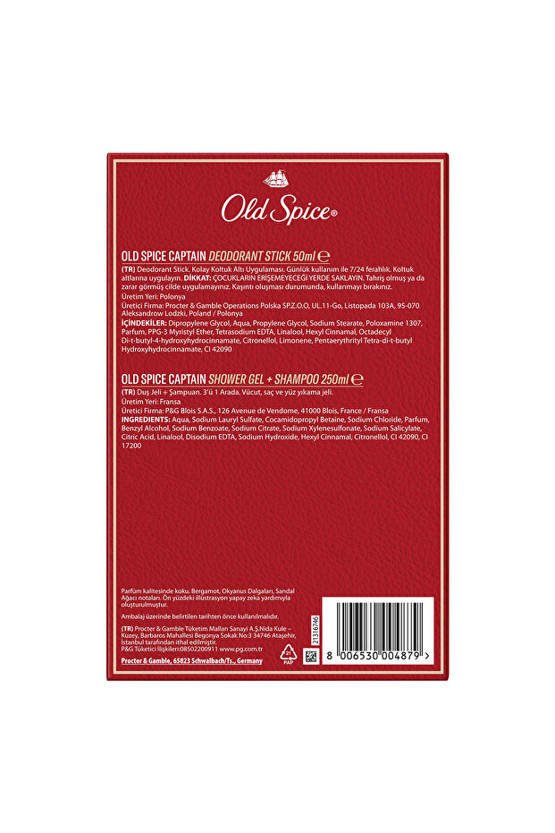 Modern Captain Hediye Seti: Deodorant Stick 50 ml + DuşJeli 250 ml - 8