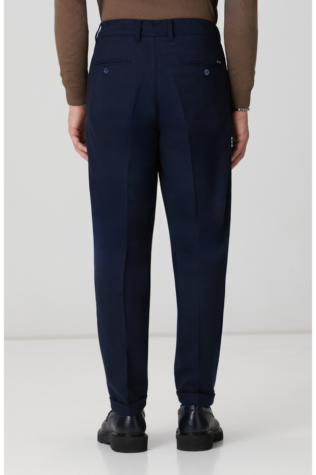 Lacivert Dokuma Pantolon - 3