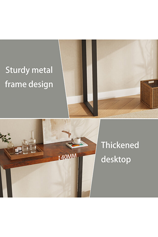 100*40*80cm Console Table Thickened Desktop Entryway Table Sofa Table Side Table Home Display Table - 6