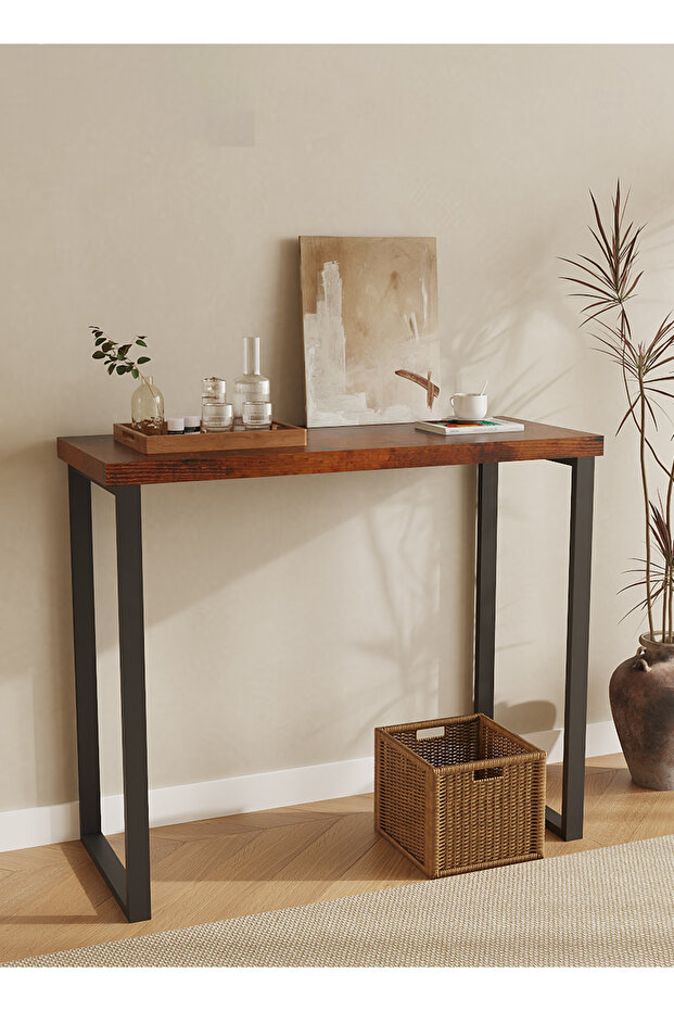 100*40*80cm Console Table Thickened Desktop Entryway Table Sofa Table Side Table Home Display Table - 4