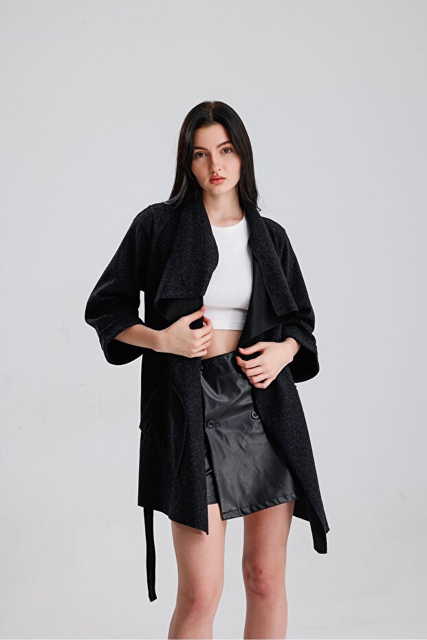 Kadın Örme Keçe Ceket - 2