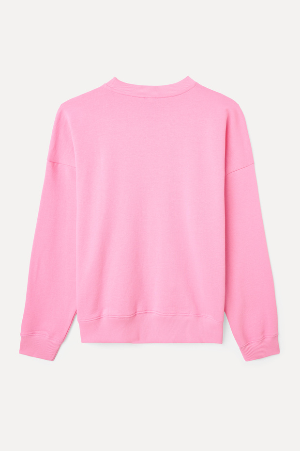 BASKILI BİSİKLET YAKA SWEATSHIRT - 6